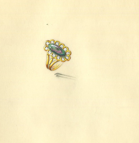 Anello con diamanti smeraldo - con,