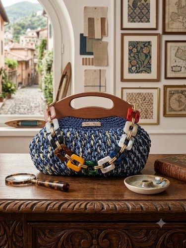 Borsa clic clac uncinetto - borsa,