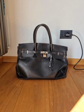 borsa vera pelle nera serratura lucchetto borsetta a mano artigianale