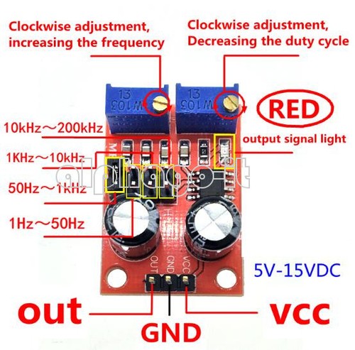 2pcs ne555 pulse frequency - pulse,