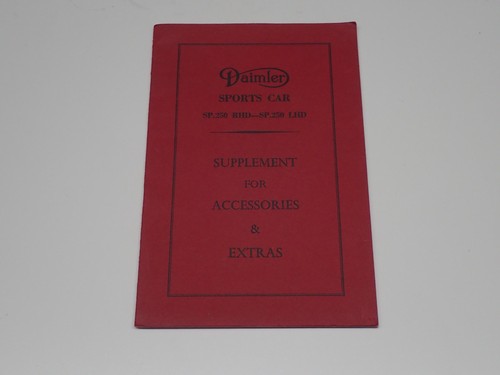 Daimler sports car 250 rhd - sp.250,