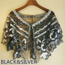 Women Sequin Cape Bolero Shrug