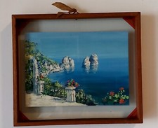 dipinto su cartoncino di Antonio Froncillo "Terrazza caprese "