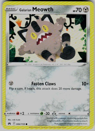 Galarian meowth 084 - galarian, 084/159