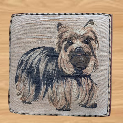 Poggiapiedi arazzo yorkie - poggiapiedi,