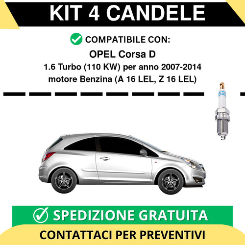 Kit candele per opel - kit, corsa