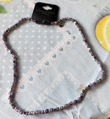 Collana pietre ametista - collana,