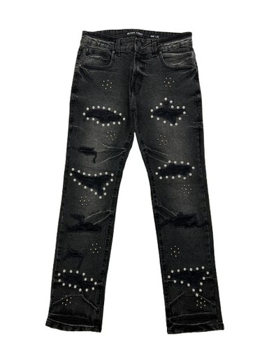 Jeans uomo nero leggero grande