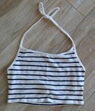 Crop top righe bianco - top,