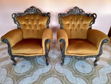 Salotto composto da divano 3 posti e due poltrone stile barocco