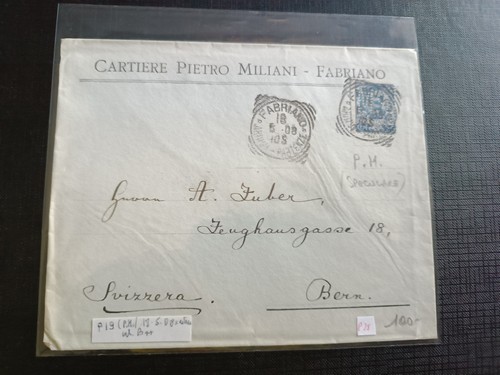 Regno perfin 1908 cartiere - perfin,