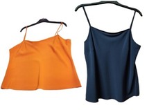 Top Donna Corto Primavera Estate Blu o Arancio Claudia Gil Chic Varie Taglie