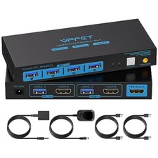 USB 3.0 Switch KVM HDMI 2 PC 1