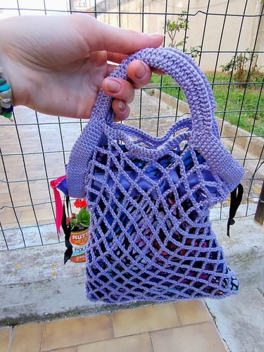 Borsa rete all uncinetto - borsa,