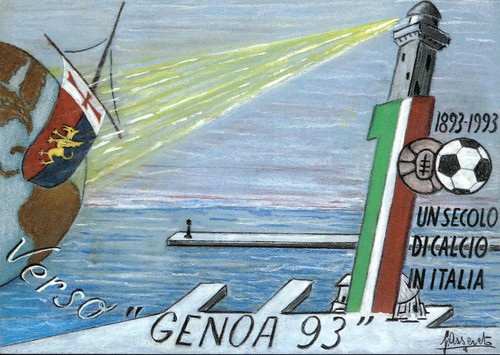 Cartolina genoa 100 anni - 100,