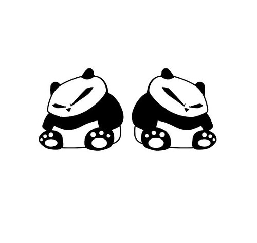 Adesivo decalcomania panda - decalcomania,