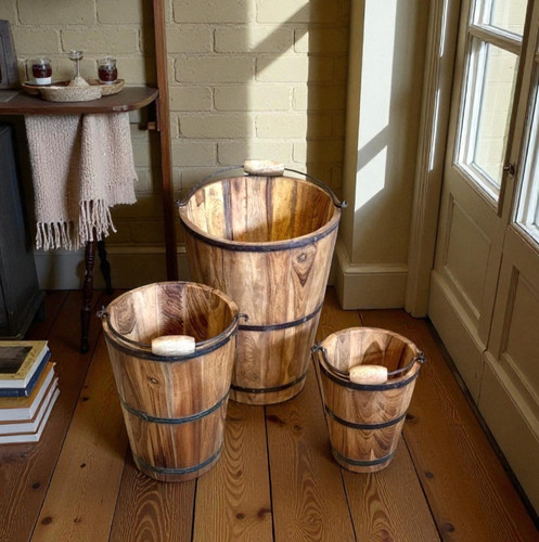 Secchi legno vintage - legno,