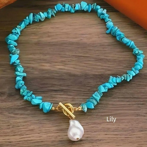 Collana stile perle barocche