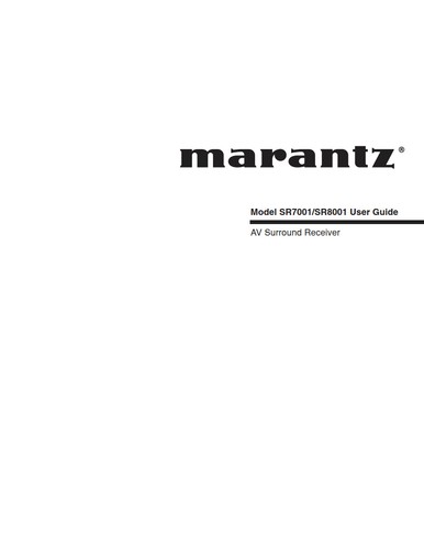 Marantz sr7001 surround - marantz,
