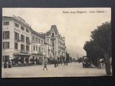 Stresa Corso Umberto I. antica cartolina viaggiata e animata