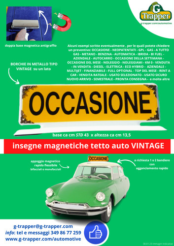 Cartello tetto auto magnetico