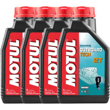 4 LITRO OLIO MOTUL OUTBOARD TECH 2T PER MOTORI TEMPI MARINI FUORIBORDO NAUTICO