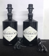 Lotto 2 Lampada GIN HENDRICK’S bottiglia portalampade E14 filo presa artigianale