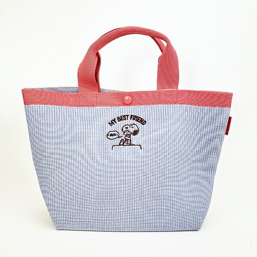 Snoopy pink ruffle tote bag - snoopy,