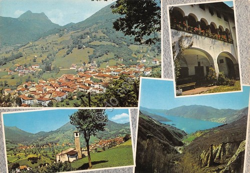 Cartolina zone lago iseo - lago, d'iseo