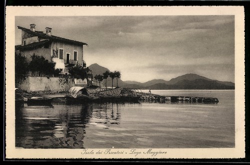 Cartolina isola dei pescatori - isola,