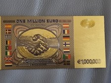 BANCONOTA DORATA DA 1 MILIONE DI EURO DA COLLEZIONE