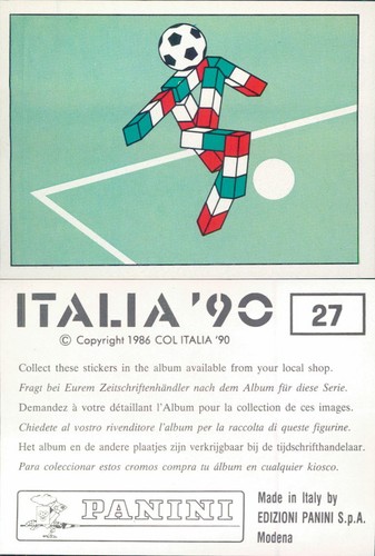 Mascotte italia n 27 - mascotte, 90