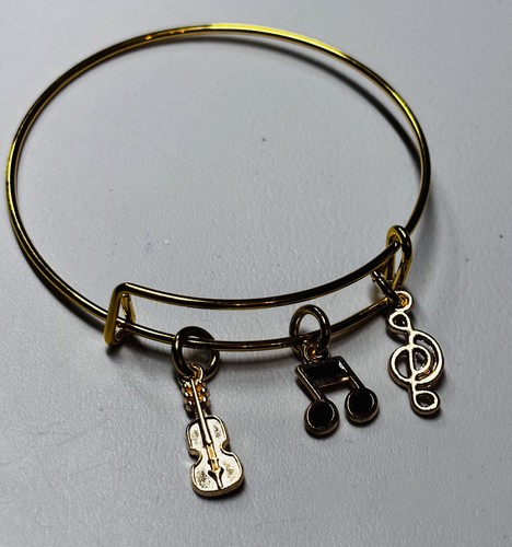Braccialetto charm musica oro - musica,