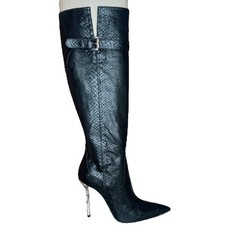 $1600 Cesare Paciotti Python Stiletto Boots EU 36 Italian Designer Womens Shoes