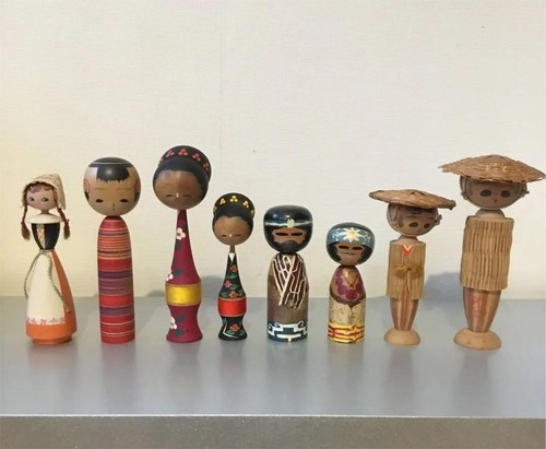 Set bambole kokeshi - di,