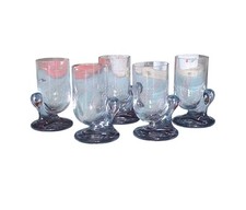 5 VECCHI BICCHIERI VETRO SOFFIATO MURANO BICCHIERI DESIGN JOE COLOMBO ? 