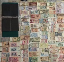 Lotto Banconote N 3 Con Raccoglitore Completo Di Fogli N 30 E Di N 79 Banconote