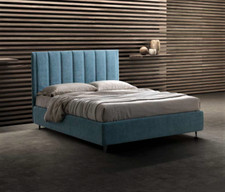 LETTO BENEDETTA L. 120/140 C/SENZA RETE CONTENITORE RIVESTIMENTO TESSUTO LUSSO