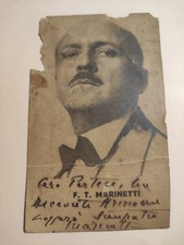PNF AUTOGRAFO FILIPPO TOMMASO MARINETTI SCRITTORE FONDATORE MOVIMENTO FUTURISTA 