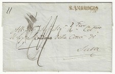 Sardegna - Prefilatelica piego