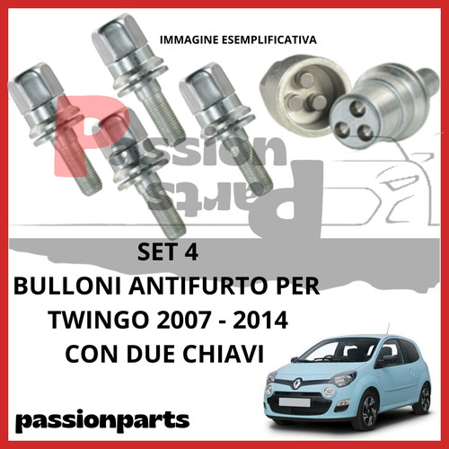 Kit bulloni antifurto cerchi - 4,