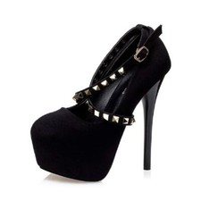 Scarpe Decollete per Donna Colore Nero Plateau Tacco Alto LSJ 158 I.23398