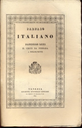 Parnaso italiano fascicolo - parnaso,