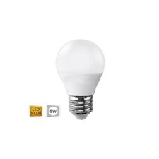 LAMPADINA LED 8 W A SFERA LUCE CALDA 3000K E27 8 WATT RISPARMIO ENERGIA 90%