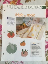 Schema punto croce Ricamo Frutta e verdura Mele mela asciugapiatti
