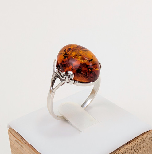 Anello ambra baltica - 60, mm