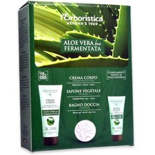 Crema corpo ALOE VERA bio + SAPONE vegetale + Bagnoschiuma L'Erboristica KIT