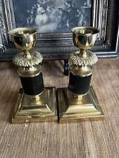 Coppia di candelabri in bronzo