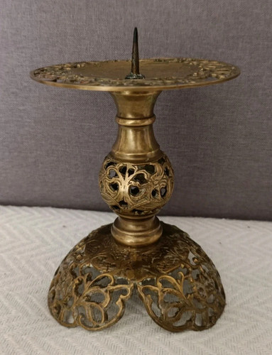 Antico candelabro ottone - candelabro, in