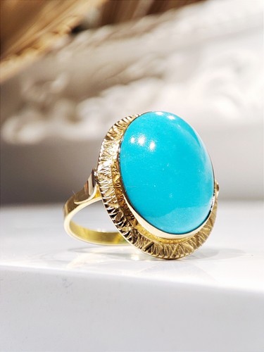 Natural turquoise and 18kt - natural,